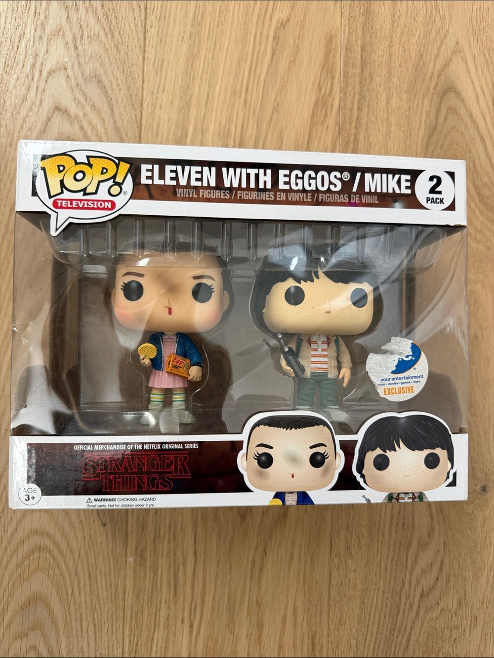 NIB Funko Pop! Stranger Things Eleven with Eggos & Mike 2-Pack